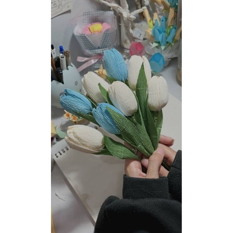 CUỘN GIẤY NHÚN LÀM HOA 50CMx2.5M CAO CẤP - GIẤY XỐP NHĂN LÀM HOA HANDMADE