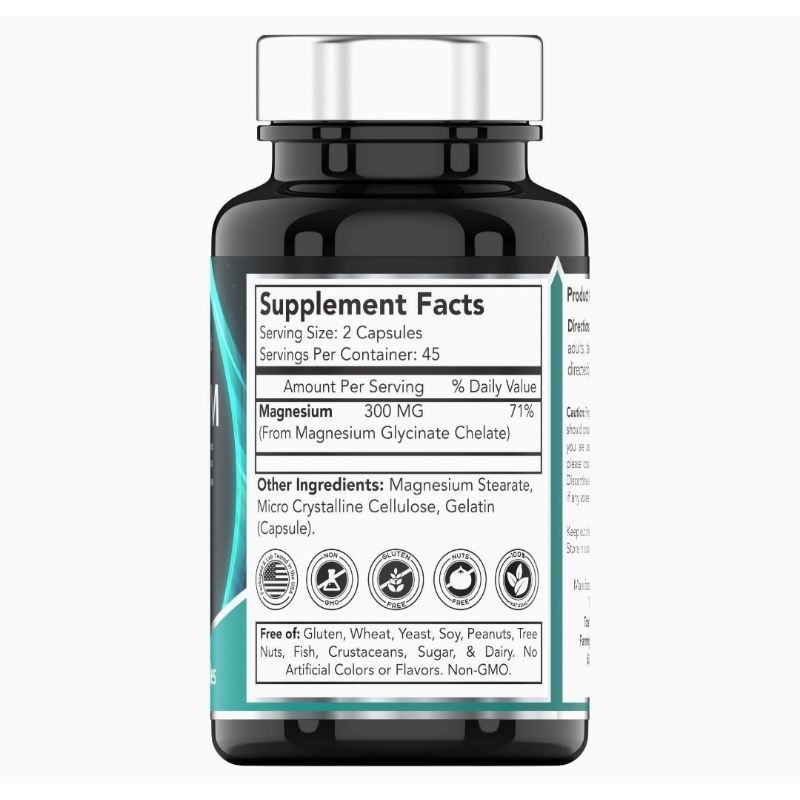 Viên Uống Magnesium Glycinate 300mg Tăng Cơ, Ngủ ngon, Khỏe Tim, Cân Bằng Cảm Xúc tnvitamins