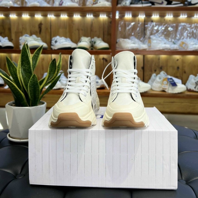 Giày thể thao sneaker MLB Chunky High Trắng Cổ Cao Vô Cùng Tôn Dáng Đế cao 5cm