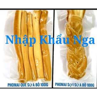 Combo 200gr phômai hun khói nhập khẩu Nga dạng que và sợi