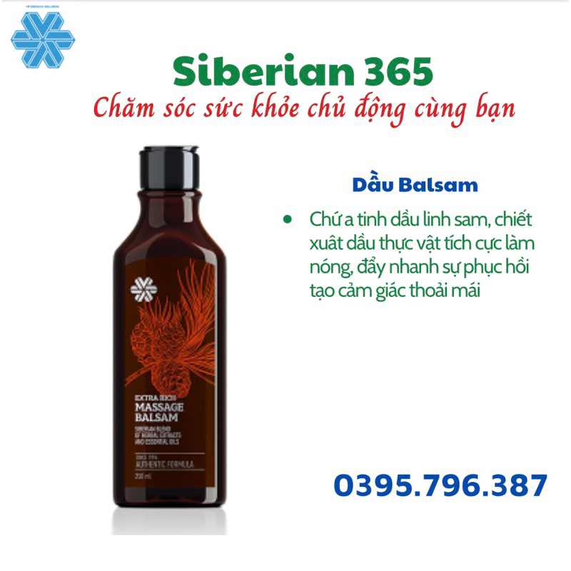 Dầu mát xa - Siberian Pure Herbs Collection Extra Rich Massage Balsam-Siberian Wellness-250ml