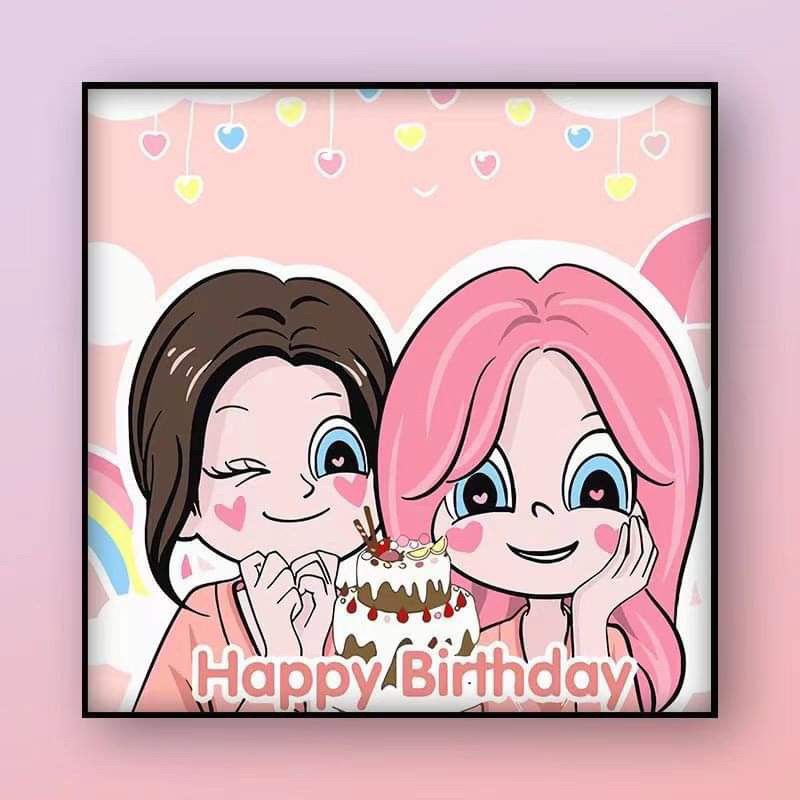 HÀNG CÓ SẴN Tranh đính đá 5D tự làm hoạt hình cô gái đáng yêu tự chọn 30*30cm