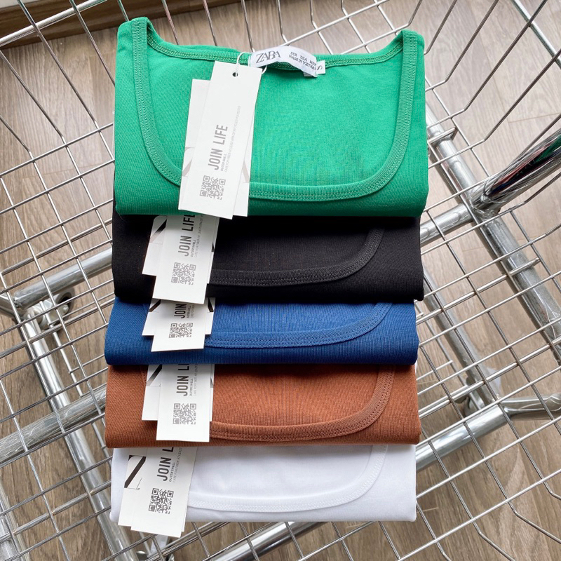Áo thun nữ cổ vuông MinChi chất cotton mềm, mịn, mát co giãn 4 chiều đủ size 45-65kg