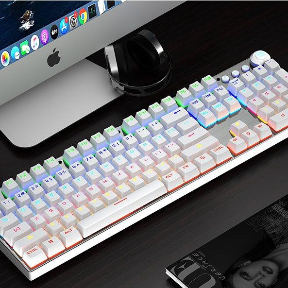 Bàn phím cơ Gaming Leaven K990 LED RGB Chống nước Chống bụi Blue Switch - Bảo hành 1 năm
