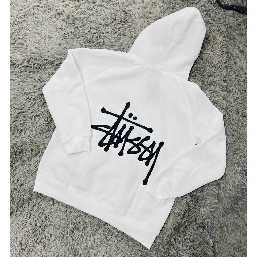 Áo Hoodie Stussy chữ trắng/đen - chất nỉ bông Hàn, dáng rộng, nam nữ đều mặc được (Unisex) | BigBuy360 - bigbuy360.vn