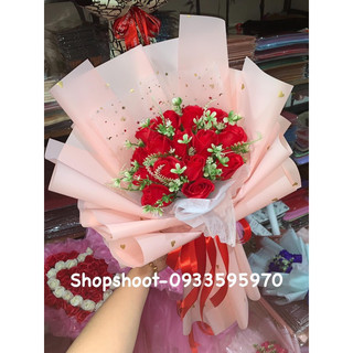 Quà tặng - bó hoa 15 bông sáp