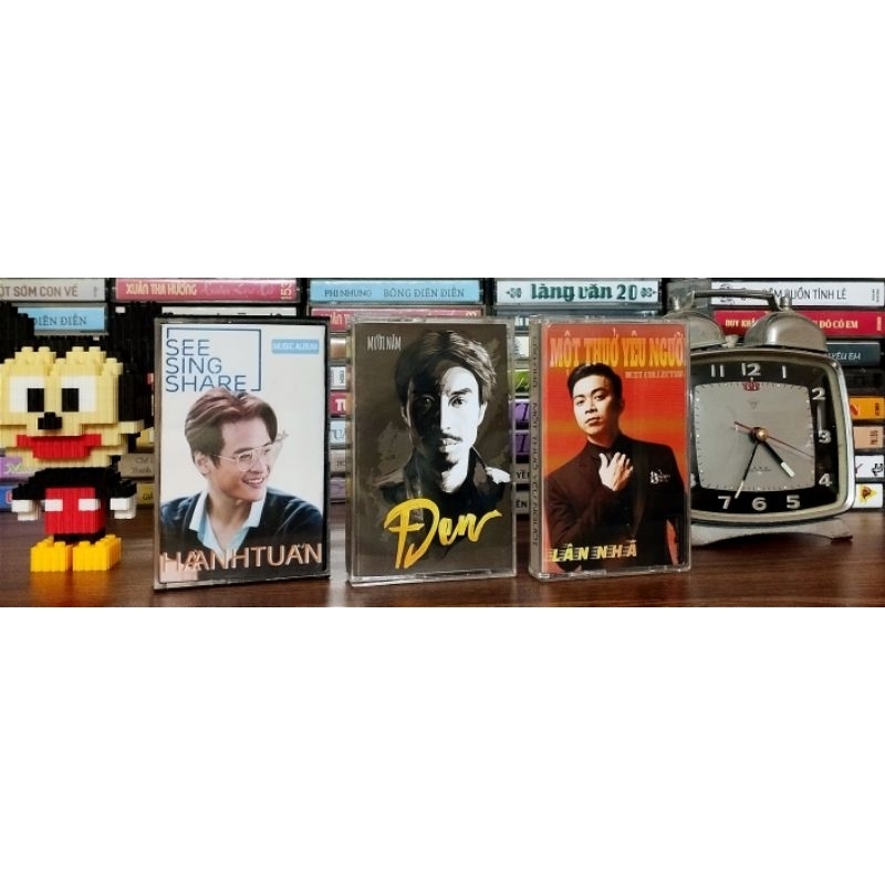 bộ 3 băng cassette ĐEN VÂU, HÀ ANH TUẤN, LÂN NHÃ