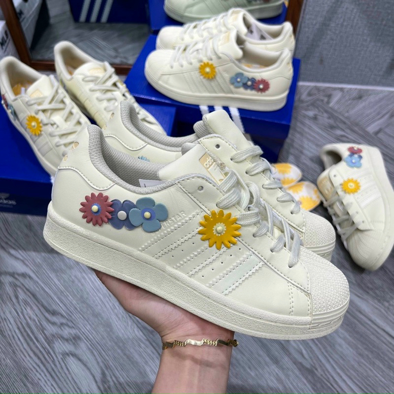 GIẦY THỂ THAO SUPERSTAR SÒ NỮ, PHỐI MÀU SIÊU ĐẸP, GIẦY THỂ THAO ĐI CHƠI, DU LỊCH, HÀNG CAO CẤP.