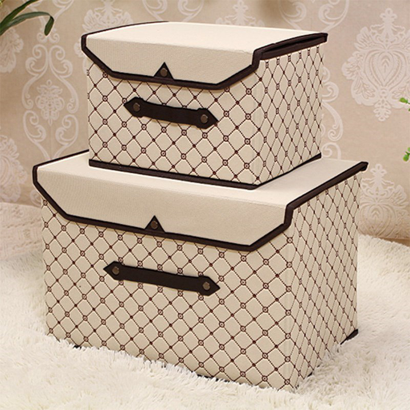 Hộp Vải Đựng Quần Áo, Đồ Lót Có Nắp Đậy - Combo Hộp, Thùng Vải Đựng Quần Áo