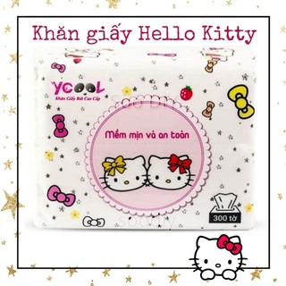 Khăn giấy Hello Kitty - Khăn giấy khô rút 300 tờ
