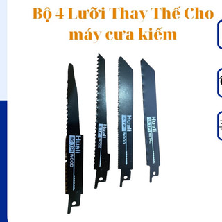 Bộ 4 lưỡi cưa kiếm đa năng, cưa cắt sắt gỗ nhựa cho máy cưa kiếm Makita, Dewalt