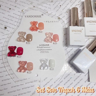 Set sơn thạch vandonnie 6 chai 15ml - màu mới