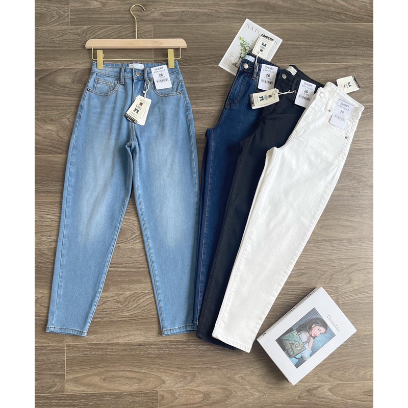 Quần momjeans lưng cao Whoau