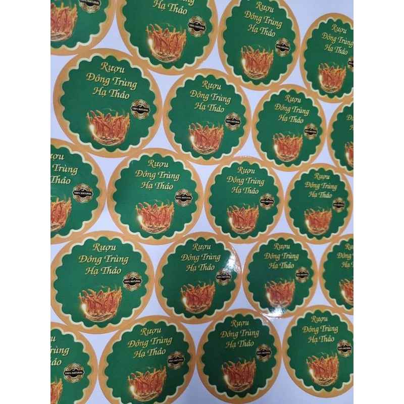 COMBO 10 TEM GIẤY TRÒN 6.5CM DÁN CHAI THỦY TINH XO