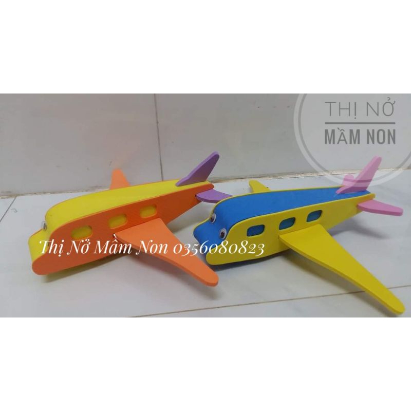 Máy bay xốp ptgt đồ dùng chủ đề giao thông mầm non