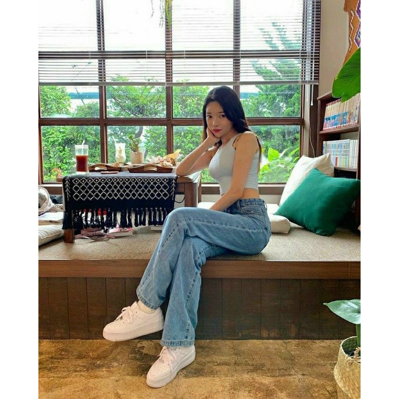 Jeans suôn ống đứng 98cm