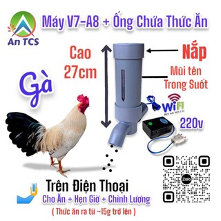 Máy cho gà ăn tự động wifi v7-a8 an tcs