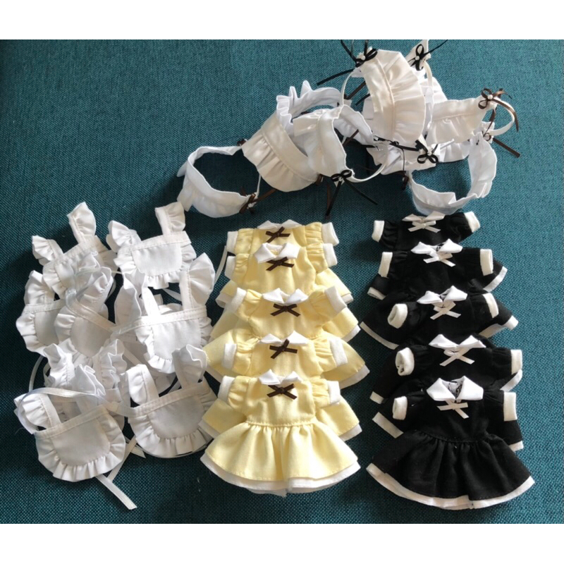 Set váy maid cho búp bê ob11, nendoll