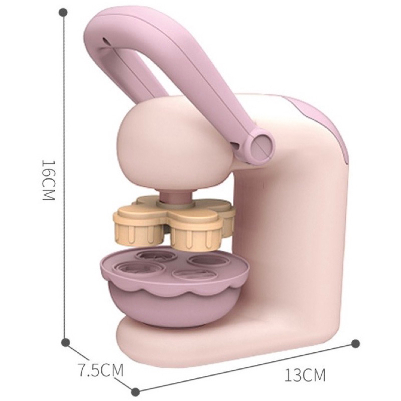 Combo Máy làm kem làm bánh chơi bột nặn đất nặn an toàn TEDU