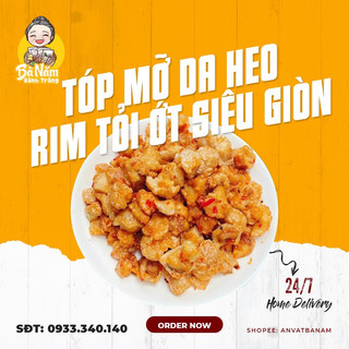 Tóp mỡ da heo rim tỏi ớt siêu giòn