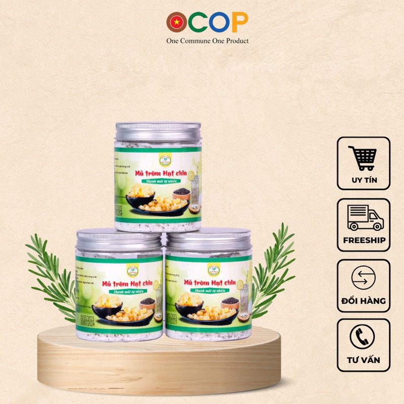Mủ Trôm Hạt Chia cao cấp uống liền tiện dụng Hũ 200gr