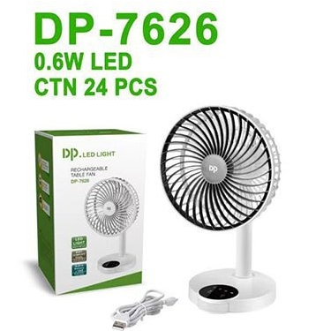 Quạt Sạc Tích Điện Cảm Ứng DP 7626 Kèm Đèn Led Cao Cấp