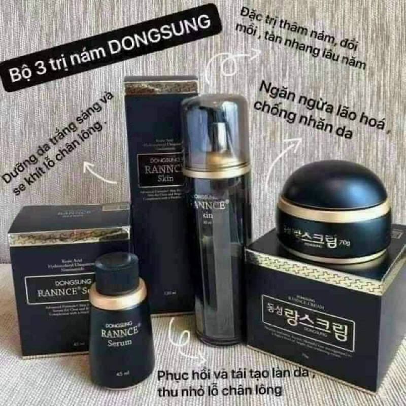 Bộ set dưỡng mờ nám tàn nhang trắng da Dongsung Hàn Quốc - Sale tri ân 50%