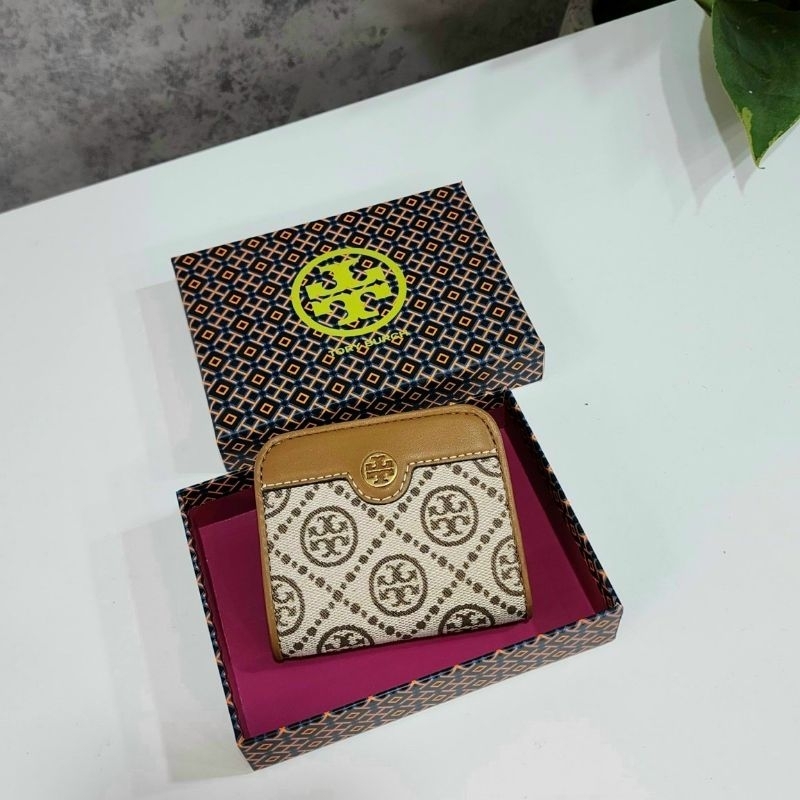 T0RY BURCH - NEW ✨Ví T Monogram Jacquard siêu đẹp