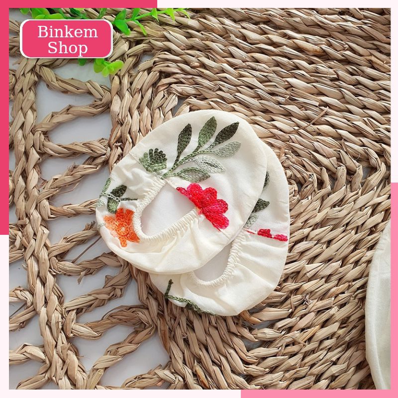 Body Bé Gái Sơ Sinh BINKEMSHOP. Body Đầy Tháng Cho Bé Tặng Kèm Turban và Hài. Bodysuit Cho Bé Sơ Sinh 3-11kg