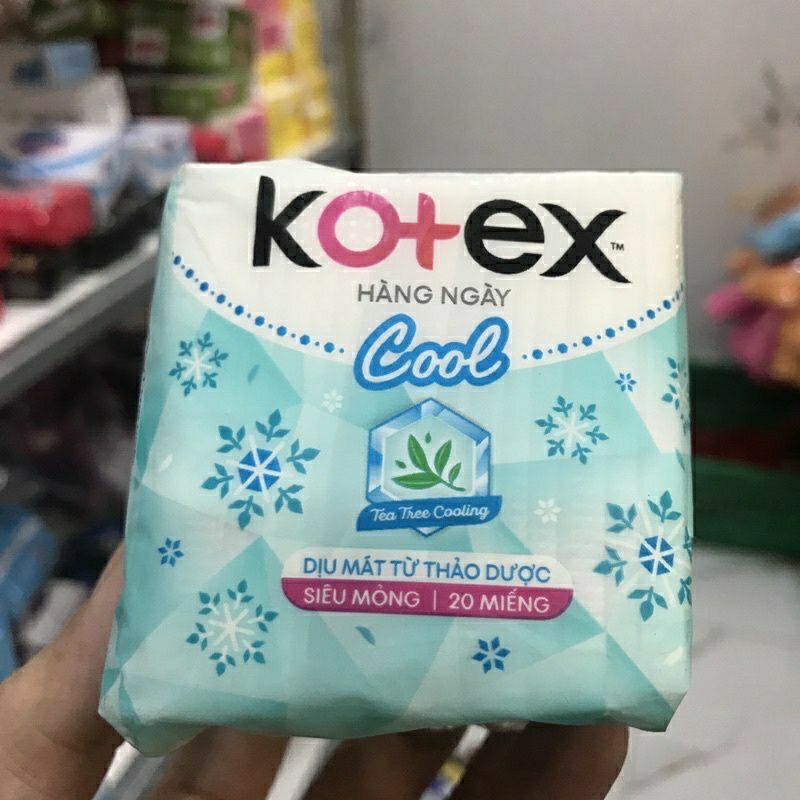 《 HCM 》Lốc 8 gói băng Kotex hàng ngày cool 20 miếng / 1 gói