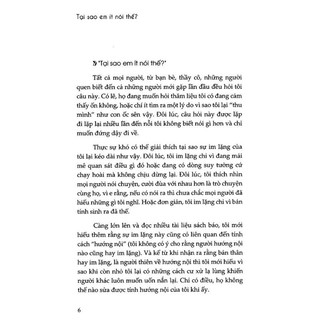 Tại sao em ít nói thế