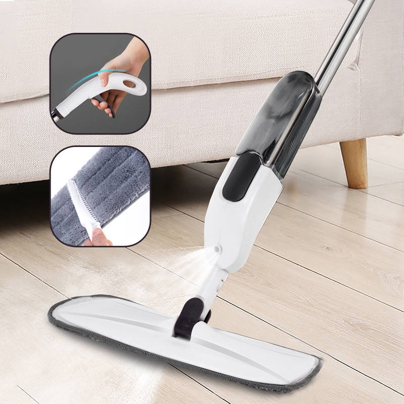 Chổi Lau Nhà Phun Sương Xoay 360 , Cây Lau Nhà Đa Năng Thông Minh 2 in 1 có Bình Xịt Tiện Dụng