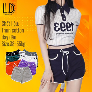 Quần đùi thun nữ thể thao LOẠI 1 vải thun dày dặn viền trắng