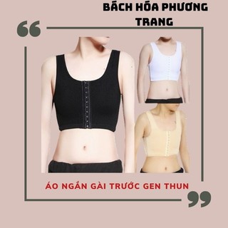 Áo nịt ngực tomboy - ngắn có viền gài trước