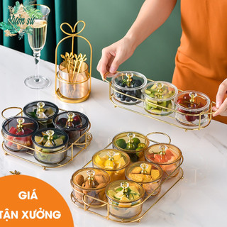 [XẢ KHO] Khay đựng bánh kẹo tết mứt tết sang trọng phong cách Châu Âu – VS92