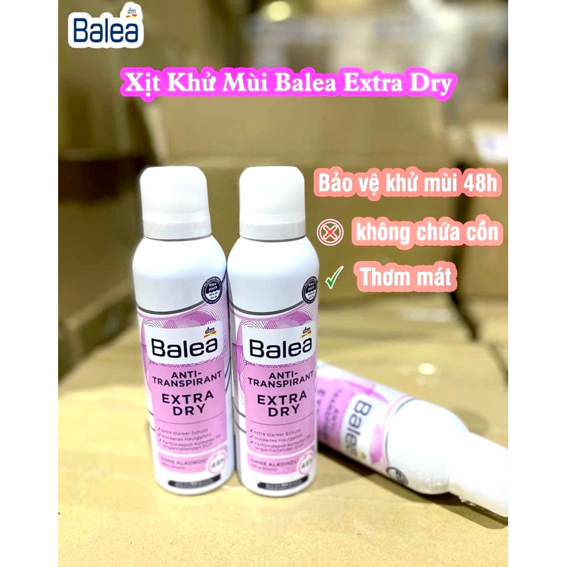 Xịt khử mùi Balea dòng Extra Dry