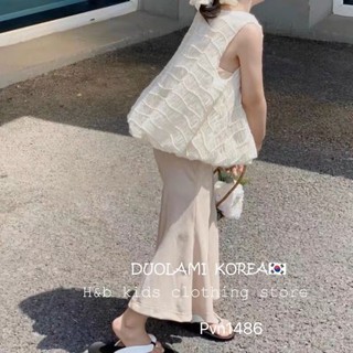Set áo sát nách ren lưới quần loe sành điệu cho bé gái