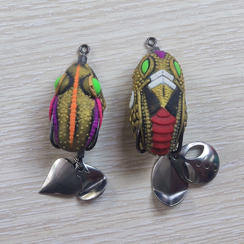 Mồi câu lure nhái hơi ARMANDO TWIN