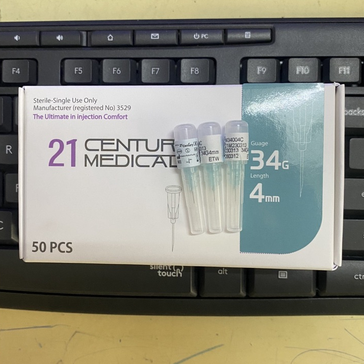 (Q1-HCM) |01 CÂY| Đầu Kim Tiêm Meso Pico Needle Hàn Quốc Chính Hãng - Kim Tiêm Căng Bóng Pico Needle 34g4mm