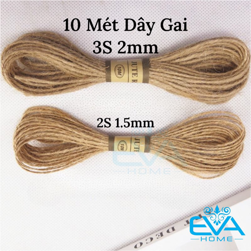 10 Mét Dây Bố Dây Thừng Dây Gai Trang Trí Handmade 2S 1.5mm