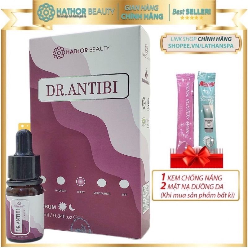 Serum giảm mụn trắng da dưỡng da giảm thâm nám giảm tan nhang Dr. ANTIBI - Serum KST HATHOR BEAUTY 10ml SR01