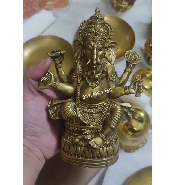 TƯỢNG THẦN VOI GANESHA BẰNG ĐỒNG Thần Voi Tài Lộc Thái Lan bán đồ Đồng Thờ Cúng