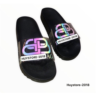 Dép Nam Quai Trong Đế Cao Màu Đen full size 38-43