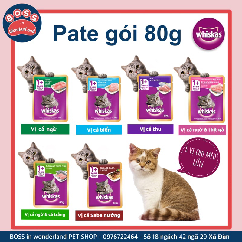 PATE WHISKAS CHÍNH HÃNG DÀNH CHO MÈO