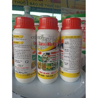 Phân bón lá Canxibo kẽm sữa chai 500ml chống rụng hoa rụng trái nứt trái lớn trái chắc ruột nặng ký bóng trái đẹp màu.