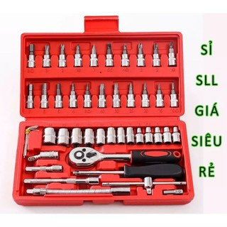 Bộ dụng cụ mở bulong ốc vít 46 chi tiết 1/4 inch