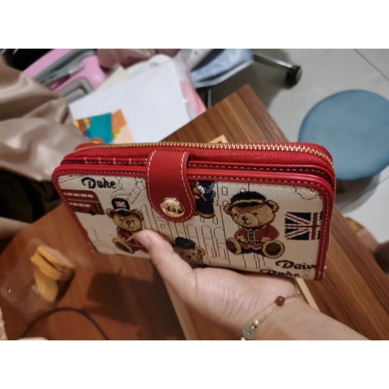 Ví Dài Nhiều Ngăn Đựng Thẻ Tiền Hình Gấu Dễ Thương Mẫu Mới