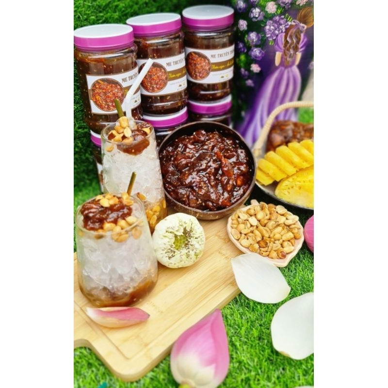 Đá me truyền thống - Me hạt cứng ngào khóm  Hộp 550g
