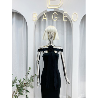 Đầm Bageo cup ngực phối vạt đính hoa TKCC