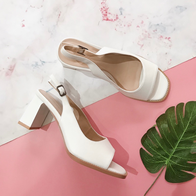 Sandal dal nữ cao gót 6cm da microfiber mềm êm siêu bền deế khâu chắc chắn -  sandal che khuyết điểm